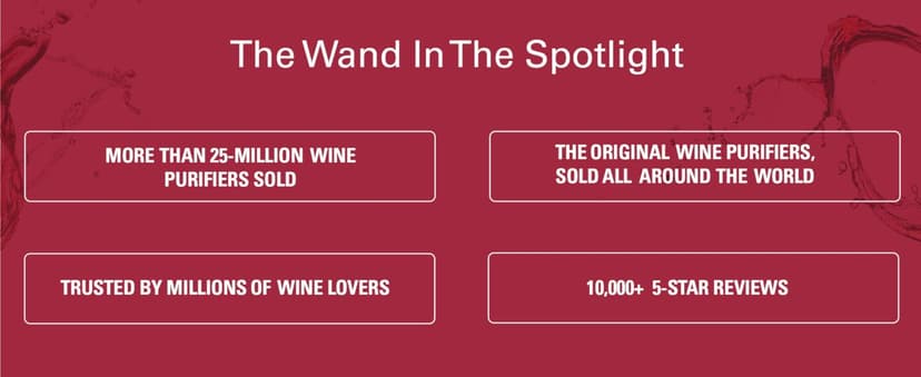 PureWine The Wand Wine Purifier - Red & White Wine Filters for Histamines & Sulfites, Sulfite Remover Sticks, Helps Allergies & Headaches, Gift Accessories for Women & Men - 8 Wands, Silver