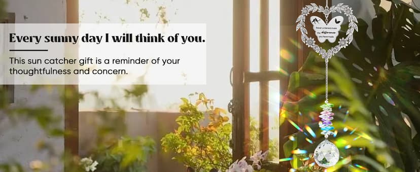 Retirement Party Decoration Hanging Ornament, Personalized Heart-Shaped Retired Farewell Gifts for Coworkers, Men, Friends Retirement Gift for Woman, Happy Retirement Crystal Suncatcher with Card B0DMD46SD7