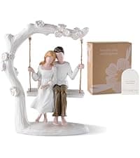 Anniversary Couple Gifts Figurine - Romantic in Love Statue Engagement Wedding Valentines Day Birthday Gift for Her Girlfriend Wife Parents