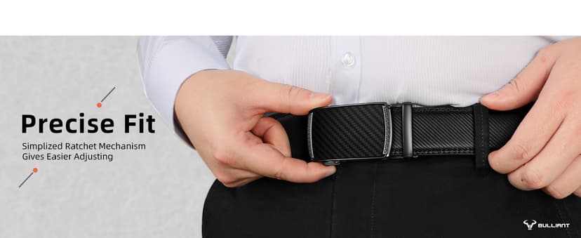 BULLIANT Men's Belt,Slide Ratchet Belt Adjsutable For Men Suit Casual Jeans Gift Boxed,Trim To Fit