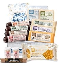 Farmers Market Gift Basket, Gluten Free, Keto, Paleo, Low Sodium, Zero Sugar, Christmas Charcuterie Board, Holiday Meat and Cheese Gift Baskets, Curated Selection