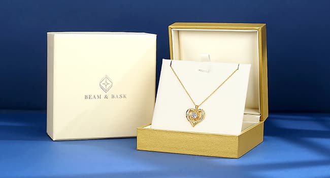 Rose Flower Heart Moissanite Necklaces for Wife, S925 Silver Pendant for Women, 18K Gold Plated Jewelry for Her Girlfriend Mom for Anniversary Birthday