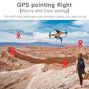 Lozenge Drones 360° Obstacle Avoidance Brushless Drones with Camera for Adults 4K GPS Smart Follow Auto Return Long Battery Life Quadcopter Big Size L900 HJ90 3 Battery Black Carbon Fiber Pattern