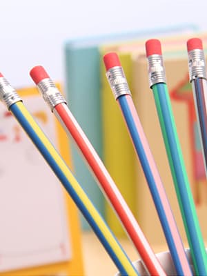 OJYUDD Flexible Bendy Pencil,35 PCS Flexible Soft Pencil Colorful Stripe Soft Pencils with Eraser as Gift for Students or Children B07GVDPM1D