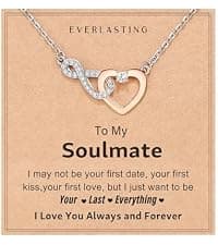 Shonyin Dainty Heart-felt Infinity Heart Necklace for Mother Daughter Girlfriend Soulmate Grandma Granddaughter Bonus Mom Bonus Daughter Mother-in-law Friend