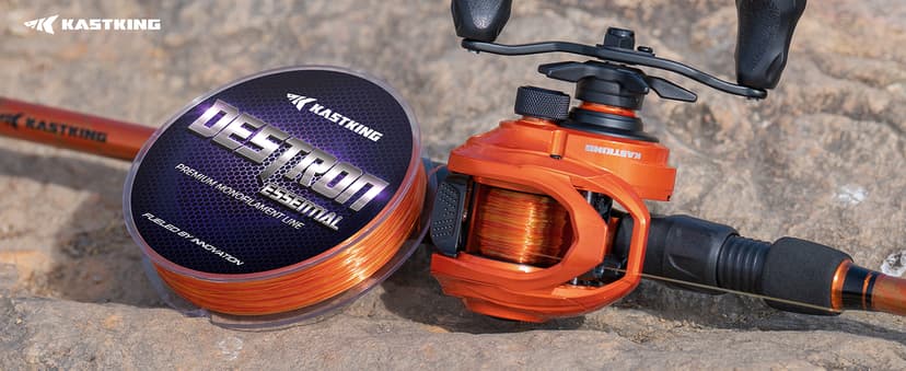 KastKing Destron Essential Monofilament Fishing Line, Advanced Polymer Coating for High Abrasion Resistance, Super Smooth, High Strength, Low Memory Mono Line, Fresh and Saltwater Fishing