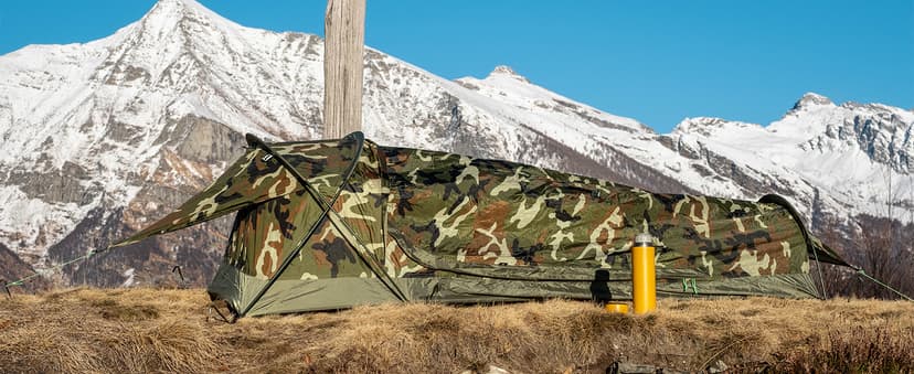 GEERTOP Ultralight Single Person Bivy Tent for Camp Waterproof 1 Man Tent for Camping Hiking Backpacking Hunting Outdoor Survival Gear - Easy Set Up