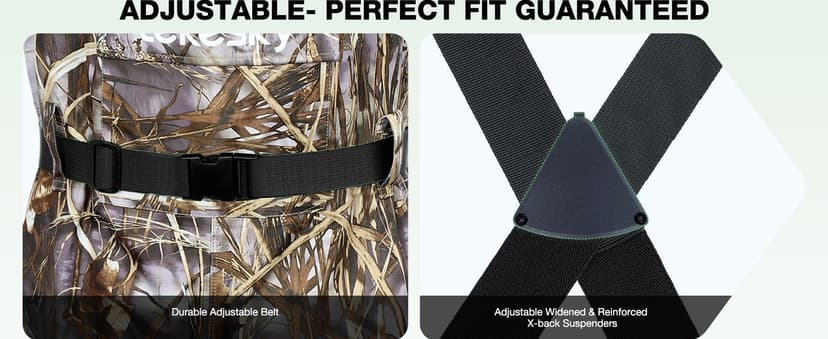 Lekesky Fishing Waders with Boot for Men Women - 2-Ply Nylon/PVC Waterproof Chest Waders for Fly Fishing,Duck Hunting