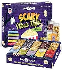 Movie Night Gift Baskets Popcorn Gifts for Christmas Holiday Gift Christmas Gift Sets, 5 Gourmet Popcorn Kernels and 5 Popcorn Flavoring, Non-GMO Popcorn Gifts - 10 Pack