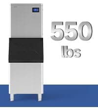 Real Relax Commercial Ice Maker 440 lbs/24H with 330 lb Storage Bin, ETL Approved Commercial Ice Machine with Automatic Self-Cleaning, LCD Display – for Restaurant, Bar, Hotel, Café