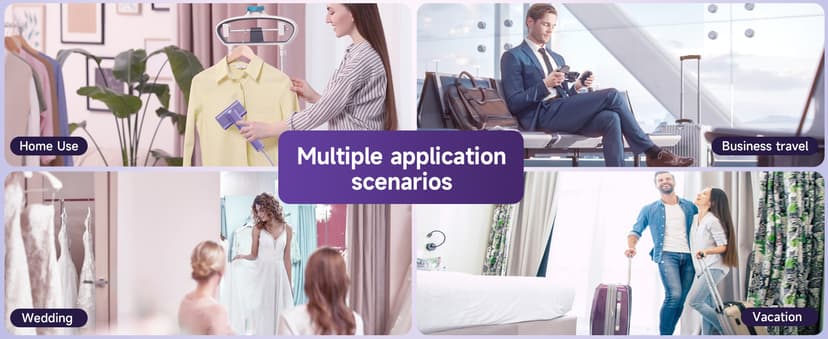 Portable Travel Steamer for clothes - 1200W Clothes Steamer Handheld Remover Fabric Clothing Wrinkles, 15s Fast Heat-up Garment Steamer, 120V Countries Steam iron for Home, Travel