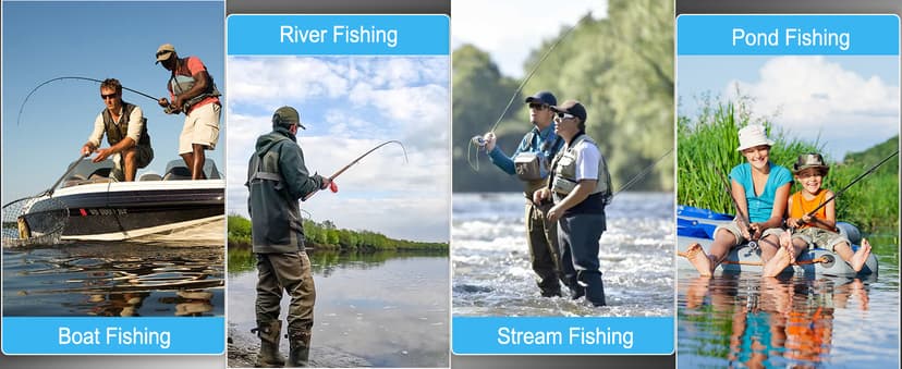 Jenseits 2Piece Carbon Fiber Spinning & Casting Fishing Rod, Ultra-Sensitive Lightweight, Stainless Steel Ceramic Guides, Cork & EVA Handle, Fast & Extra Fast Action, Bass Trout Freshwater Fishing Rod