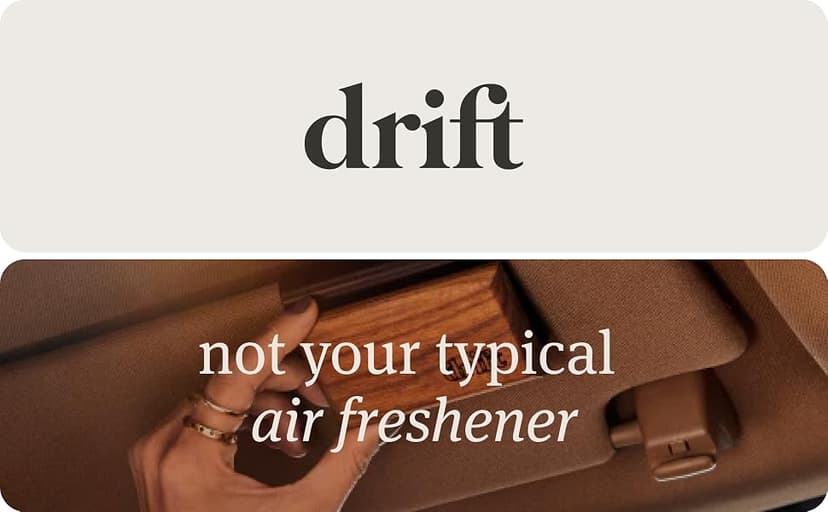 Drift Car Air Freshener - The Original Wood Air Freshener - Car Odor Eliminator - Long Lasting Scent - Auto Accessories - Metal Clip - Essential Oils - Clean Ingredients - Amber Scent Starter Kit B0C1HCCK2T