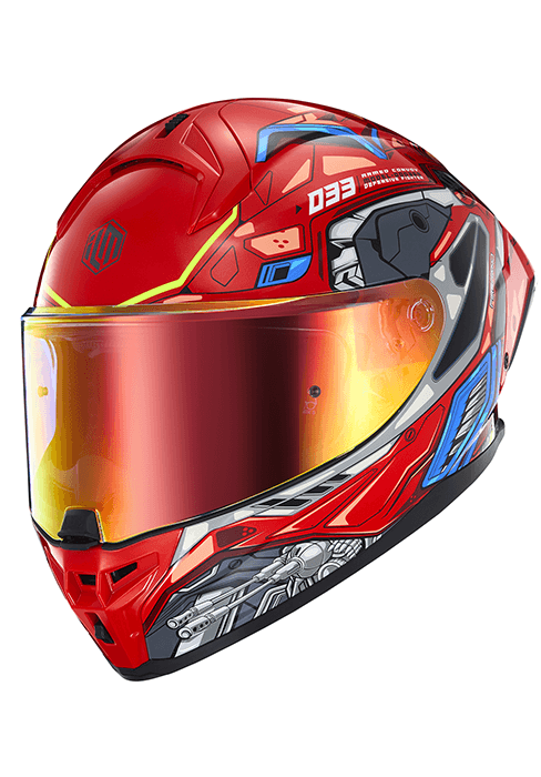 ILM Motorcycle Helmets for Adult Men Women Full Face DOT ECE Powersports Dual Visor Street Racing Helmet with Pinlock Cascos para Motos Model MF509 (War Damaged Gray, L)