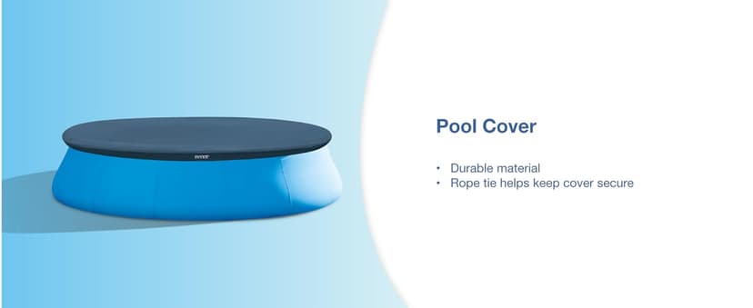 Intex 28167EH Easy Set Inflatable Swimming Pool Set: 15ft x 48in – Includes 1000 GPH Cartridge Filter Pump – Removable Ladder – Pool Cover – Ground