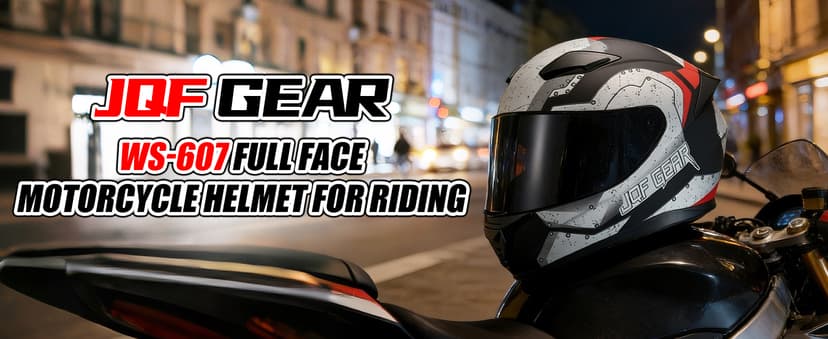 Full Face Motorcycle Helmet WS-607 DOT Approved Motorbike Racing Street Bike Helmets for Adults with Visor