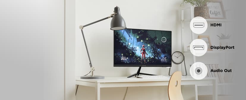 ViewSonic VX2728J-2K 27 Inch 1440p Gaming Monitor, IPS with 180Hz and 0.5ms for Smooth Gameplay, FreeSync Premium and G-Sync Compatible, Eye Care Technology, Advanced Ergonomics, HDMI, and DisplayPort