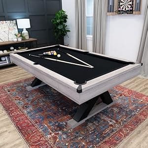 American Legend Billiard Table with Rustic Wood Finish