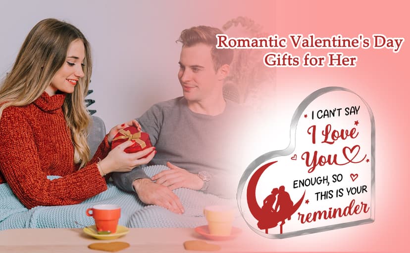 I Love You Gifts for Her Him Valentines Day Gifts for Girlfriend Wife Long Distance Relationship Gift for Gf Girlfriend Sweet Day Valentine Gift for Boyfriend Husband Loving Acrylic Sign