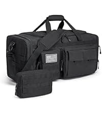 G4Free 3-in-1 Travel Duffle Bag for Men and Women, 50L Large Gym Sports Bags Tactical Military Duffle Backpack with Shoes Compartment and Wet Pocket (Black)