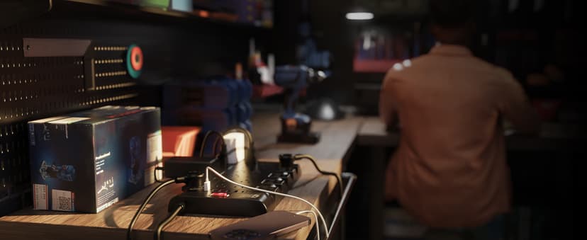 Power Strip, SUPERDANNY Surge Protector with 22 AC Outlets and 6 USB Charging Ports, 1875W/15A, 2100 Joules, 6.5Ft Flat Plug Heavy Duty Extension Cord for Home, Office, Dorm, Gaming Room, Black