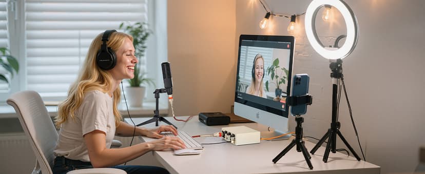 Synido USB C Audio Interface for Recording Music, Streaming, Podcasting with XLR, Line Input, 24bit/48kHz, 48V Phantom Power, 2-channel, Silver