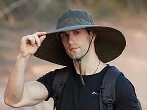 Leotruny Super Wide Brim Bucket Hat UPF50+ Waterproof Sun Hat for Fishing Hiking Camping
