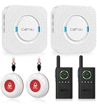 CallToU 2-Way Talk Baby Monitors for Elderly with Call Button Room Monitors for Elderly Monitor with Camera and Audio Night Vision Video Monitor for Elderly Seniors Dementia Patients No WiFi