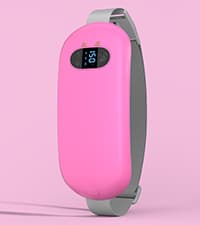 FSA HSA Eligible Portable Heating Pad for Cramps, Upgrade Cordless Electric Period Fast Heating Pad for Back Pain Relief Menstrual Belt 6 Heat 6 Massage Modes Gifts for Women Girls Her Girlfriend Pink