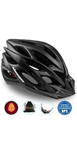 Shinmax Adult Bike Helmet,Bicycle Helmet with Removable Magnetic Goggles & USB Rechargeable LED Light Road Mountain Bike Helmet Adjustable Size Ultralight Cycling Helmet Men Women SM-T88