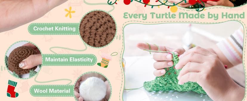 Mini Funny Turtle Best Friend Friendship Gifts for Women Men, Birthday Gifts for Friends Female Male Girls, I Love You Small Cute Stuff Things, Handmade Emotional Positive Crochet Turtle