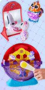 Crayola Scribble Scrubbies Glam Pack (4 Pets), Holiday for Kids, Washable Pet Care Toy, Coloring Animal Craft, Stocking Stuffer Toys for Girls & Boys, 3+