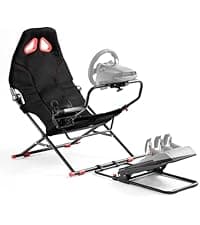 RACGTING Racing Simulator Cockpit for G920 G29 G923, Foldable Racing Simulator for Thrustmaster T248X T248 T300 T150 458 TX Xbox PS5 PS4 PC (Black)