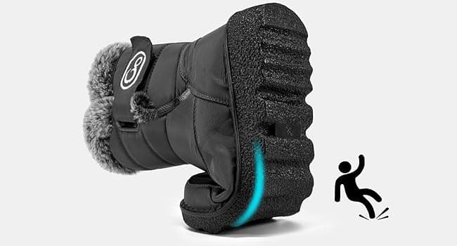 Ablanczoom Womens Winter Snow Boots With Warm Fur Lining Comfortable Booties Non Slip Waterproof Outdoor Shoes