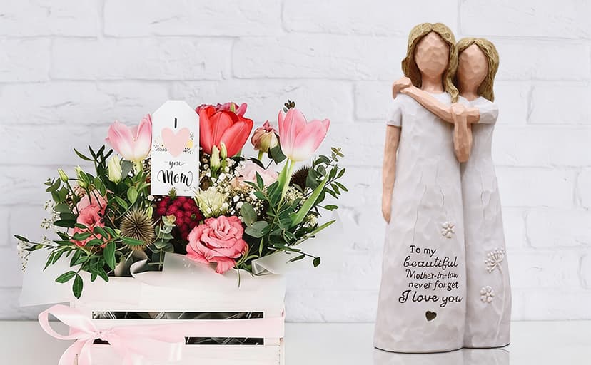 Mother in Law Wedding Gifts, Gifts for Mother in Law Mother's Day Christmas Thanksgiving Day, Resin Hand-Painted Statue Mother in Law Gifts, Gifts for Mother in Law Birthday Figurines B0GGGQRLN9