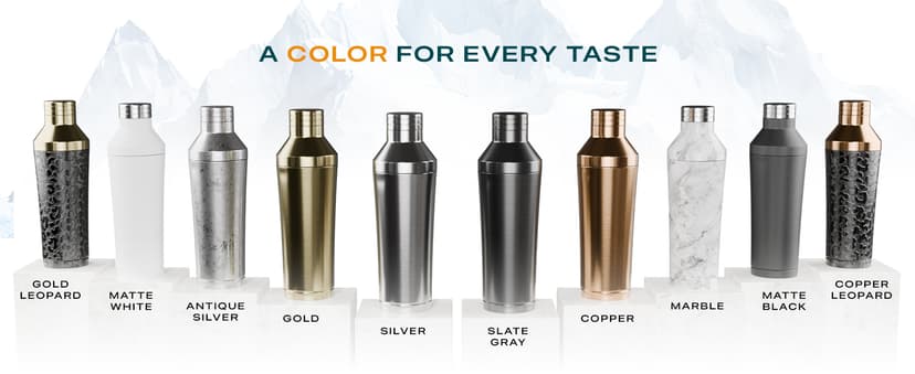 BARE BARREL 27oz Martini Shaker | Built-in Drink Measure System & Strainer, TravelBag, Recipes | Home Bar Bartending Gift Set Insulated Cocktail Shaker | Vacuum Double Wall Stainless Steel (Slate Gray) B0GJG62Q5S