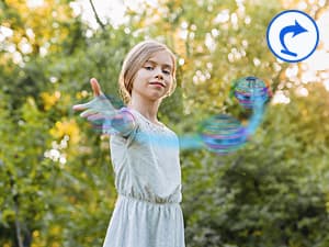 2025 Flying Orb Ball Toy,Cosmic Globe Boomerang Hover Ball Galactic Fidget Spinner, Hand Drone Orbit, Cool Toys Gift for 6 7 8 9 10+ Year Old Boys Girls Teens Outdoor Toys(Blue)