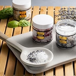 Christmas Gifts for Women Who Have Everything, Epsom Bath Salts Gift Basket Set, Relaxing Self Care Salt W/Essential Oil, Gifts for Mom, Lavender, Eucalyptus, Lemon, Coconut, Tea Tree, Honey Almond