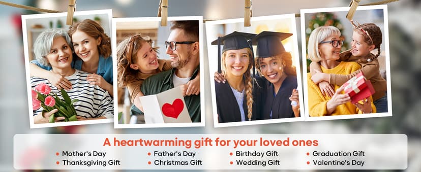 BIGASUO Digital Picture Frame, 10.1" Frameo Digital Frame WiFi with 32GB Memory, 1280x800 IPS Touch Screen, Send Photos/Videos from Your Phone Anywhere, Photo Gifts for Parents and Grandparents