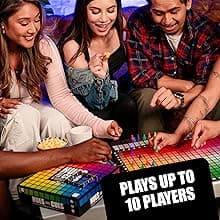HUES and CUES - Vibrant Color Guessing Board Game for 3-10 Players Ages 8+, Connect Clues and Guess from 480 Color Squares