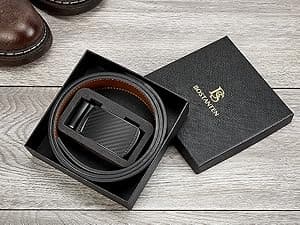 BOSTANTEN Mens Belt Leather Ratchet Belt For Men Dress and Casual with Adjustable Buckle, Trim to Fit