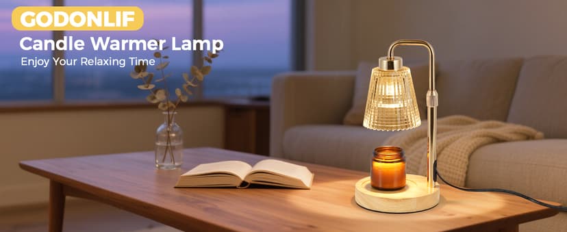 Candle Warmer Lamp with Timer Dimmable, Birthday Gifts for Women Mom, House Warming Gifts New Home Decor, Wax Melt Warmer for Jar Candles with 2 Bulbs