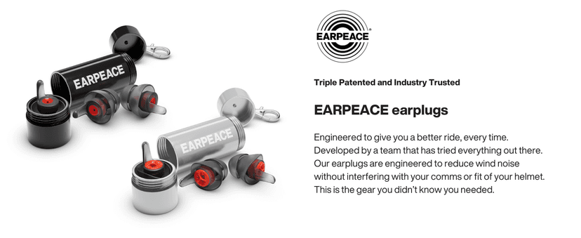 EARPEACE Moto - Reusable Motorcycle EarPlugs - Motorcycle Ear Plugs Wind Noise Protection - Comfortable Ear Plugs for Riding with High Fidelity Filter Noise Canceling Up to 26dB