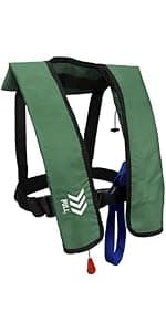 Automatic Inflatable Life Jacket|Life Vest for Adults|PFD Low Profile|Supports up to 330 lbs