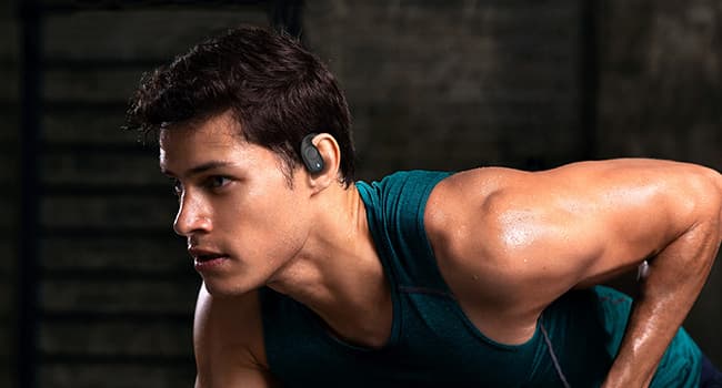 Eigsupia Open Ear Headphones, Bluetooth Headphones 5.3 Sports with Smart Digital Display, 36H Playtime, IP54 Waterproof, Wireless Earbuds Lightweight Design Fit Cycling, Running, Workout (Black)