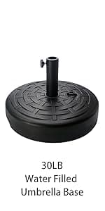 Sunnyglade 7.5' Patio Umbrella Outdoor Table Market Umbrella with Push Button Tilt/Crank, 6 Ribs (Tan)