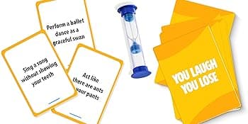 BRAVEBUG You Laugh You Lose Game - Funny Charades Kids Games - Board Games for Kids & Teens - Try Not to Laugh Challenge - Sleepover Party Supplies for Girls, Birthday Game for Family, Kids & Girls