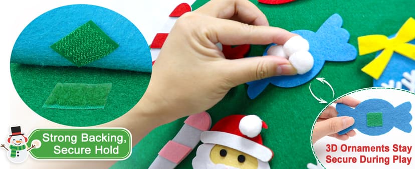 3FT Felt Christmas Tree for Kids Wall with 26 Christmas Ornaments Set, Christmas Crafts for New Year, Xmas Gifts, Indoor Aytai DIY Felt Christmas Tree for Toddlers, Hanging Christmas Decorations B075MY3NFW