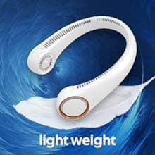 Portable Neck Fan, Hands Free Bladeless, 360° Cooling Personal Fan,Wearable Quiet Fan for Outdoor Indoor, Birthday Gifts for Men Women Mom Dad, 4000mAh Battery USB Rechargeable, 3-Speeds(Black)