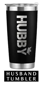Gifts for Husband from Wife - Fathers Day Gift for Husband - Wedding Anniversary, Birthday, Christmas Gifts for Him - Romantic Love Gift Ideas for Him from Wife - 20 Oz 2-sided Tumbler